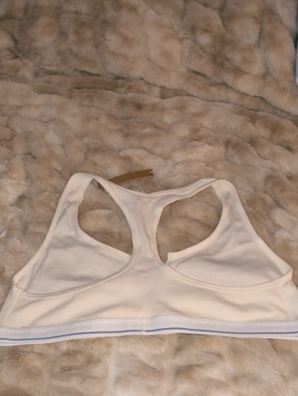 SKIMS Cotton Rib Racerback Slit Bralette - Picture 2 of 6